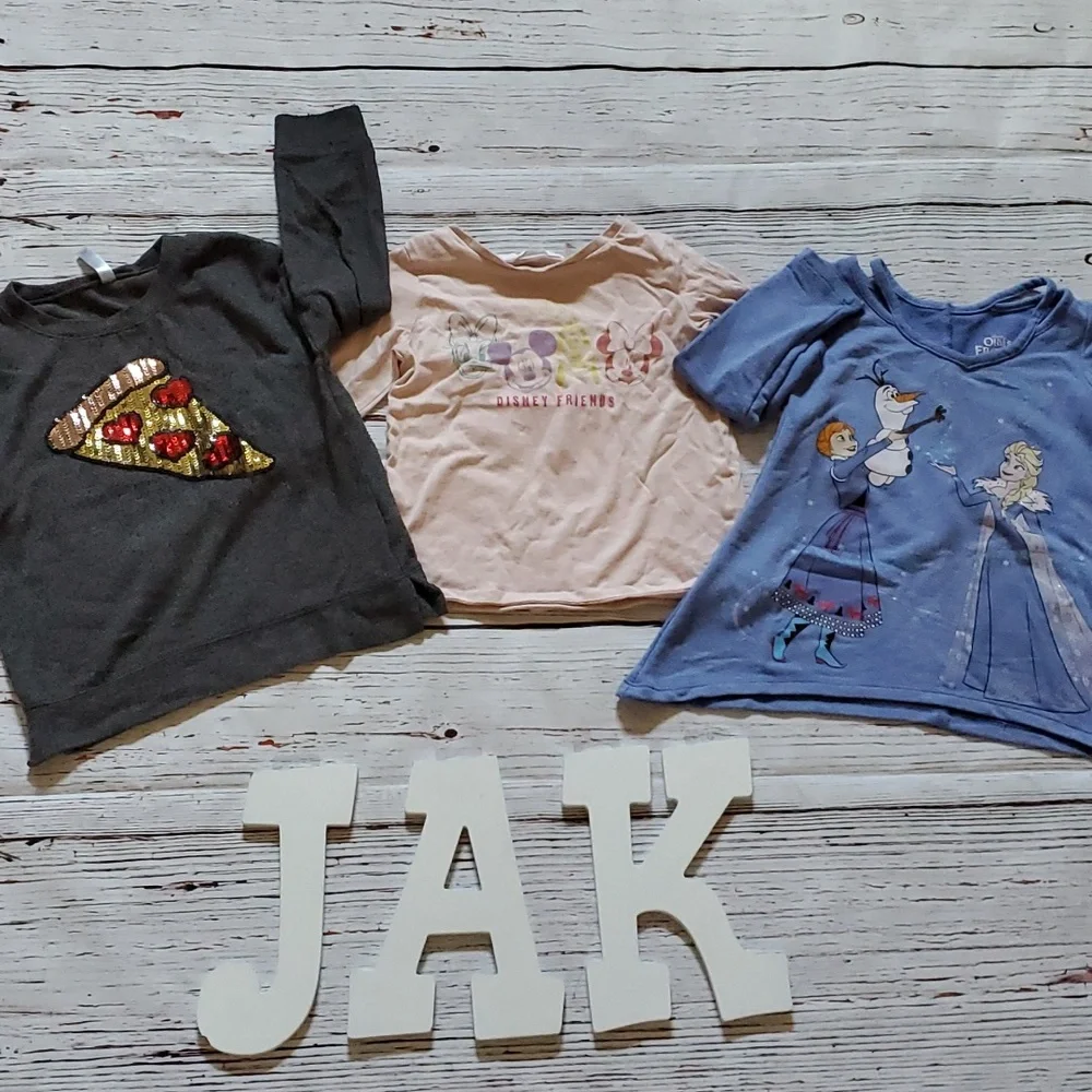 GIRLS LONG SLEEVE SHIRTS (FROZEN, DISNEY, ETC)